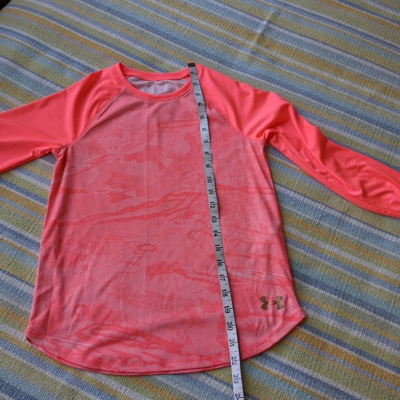 ⭐ Girls Under Armour coral Loose long sleeve top YMD - Picture 4 of 11